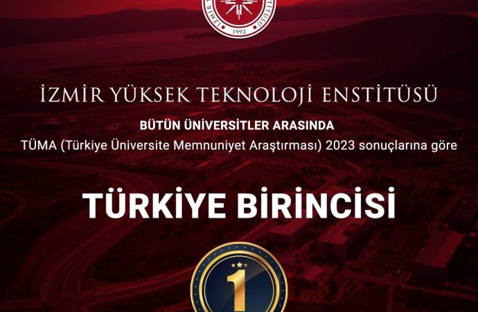 İYTE, 2023 Yılı Öğrenci Memnuniyetinde Türkiye Birincisi